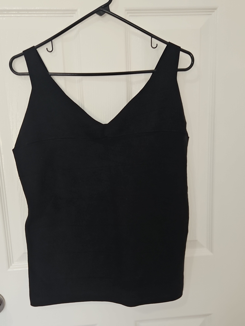 Worthington Black Bandage Knit V-Neck Tank Top XL